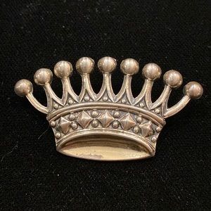 Vintage Sterling Crown Pin